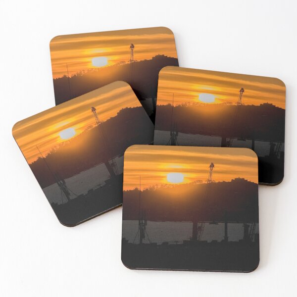 Item preview, Aerial View Sunset Scene of Montevideo Uruguay designed and sold by DFLC Prints.