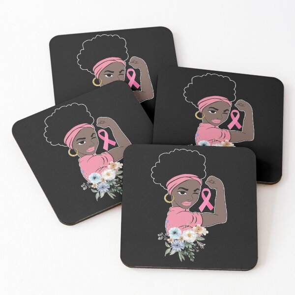 Item preview, Black Woman Breast Cancer Awareness October We Wear Pink gift designed and sold by skulltshirt.