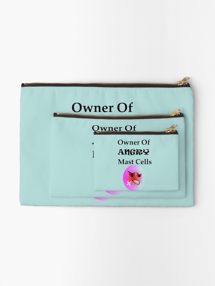 Alternate view of Owner of Angry Mast Cells Zipper Pouch