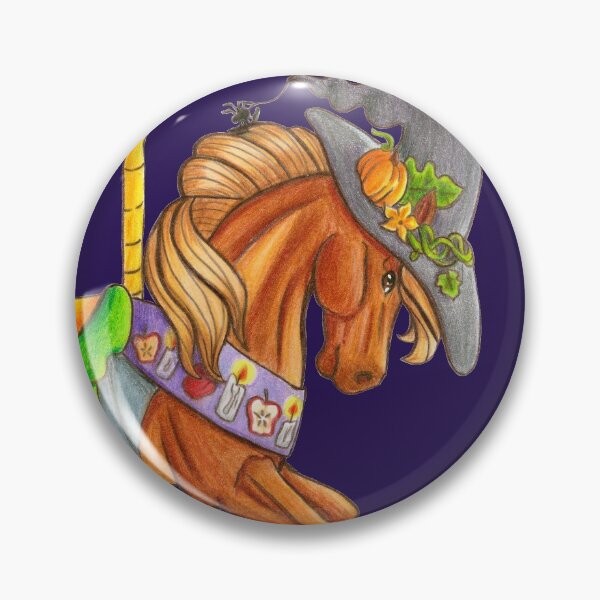 Item preview, Samhain Carousel Horse Halloween Equine Art designed and sold by Elizabeth Staley.