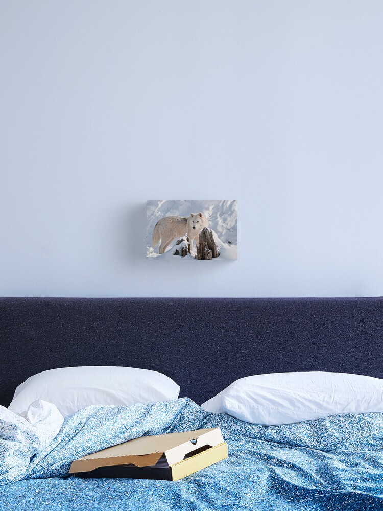 Imagen 2 de 3, Lienzo con la obra Arctic Wolf, diseñada y vendida por WolvesOnly.