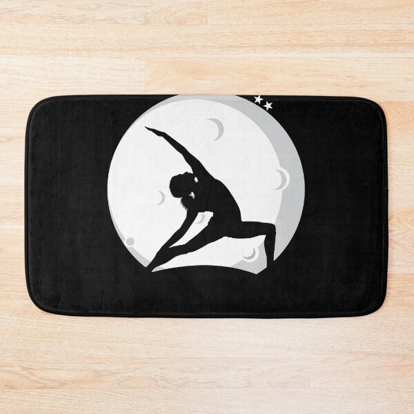 Item preview, Yoga Silhouette Pose with Moon Light Side Angle Pose designed and sold by Zeelicious Designs.