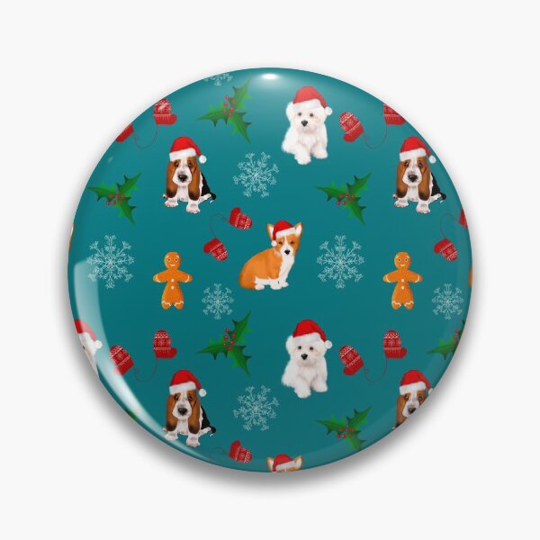 Item preview, Christmas,festive puppies pattern  designed and sold by MariaMarinova.