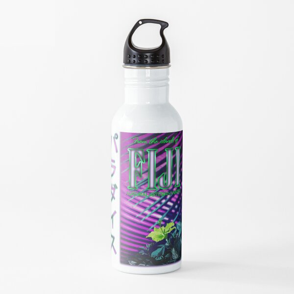 Fiji Water Vaporwave Japan Japanese Retro Vintage Nostalgia Water Bottle