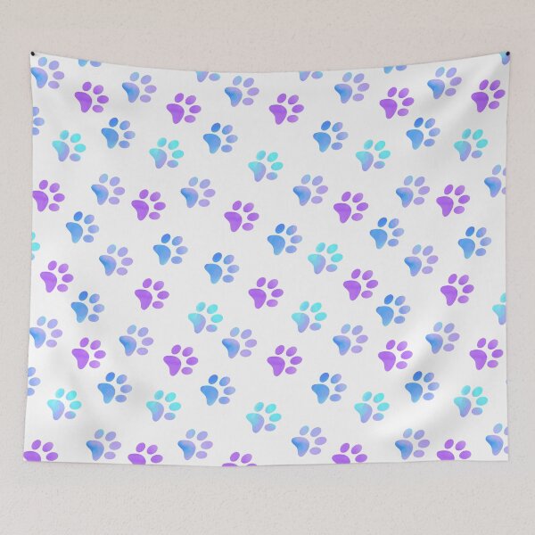 Item preview, Blue Purple Galaxy Paw Prints V2 designed and sold by FaithAndForest.