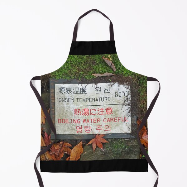 Item preview, Hot water warning sign at an onsen in Japan designed and sold by cuisinecat2.
