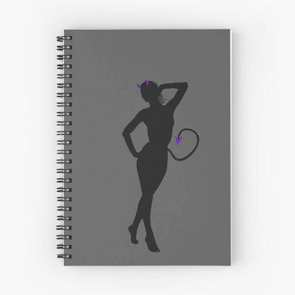 Item preview, Black sensual silhouette of devil with purple horns Halloween designed and sold by BV-creas.