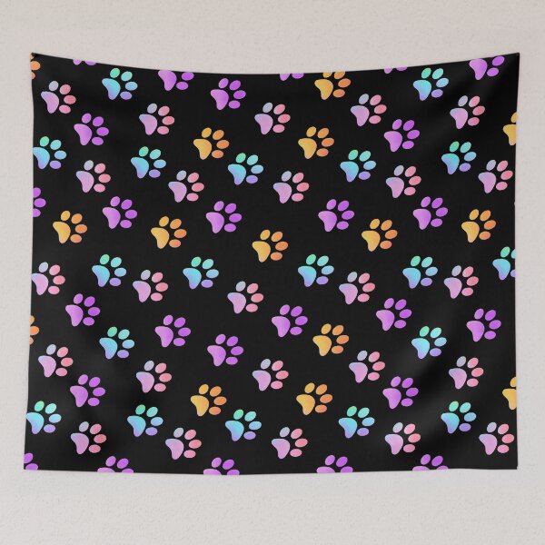 Item preview, Blue Orange Galaxy Paw Prints designed and sold by FaithAndForest.