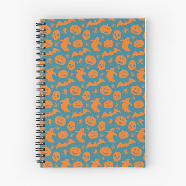 Item preview, Cute Pumpkin And Ghost Halloween Pattern - blue designed and sold by siddeshpansare.