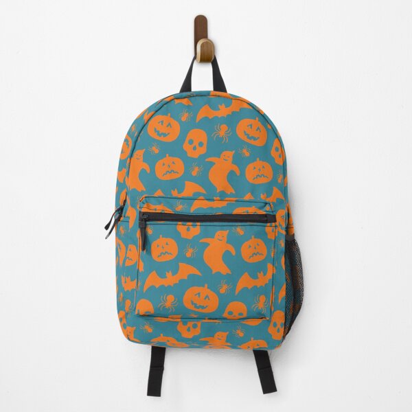 Item preview, Cute Pumpkin And Ghost Halloween Pattern - blue designed and sold by siddeshpansare.