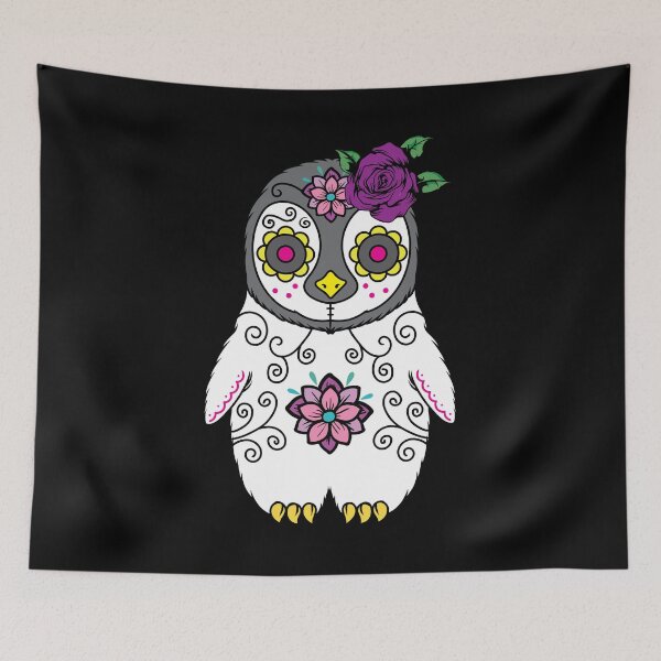 Item preview, Sugar Skull Penguin Day of The Dead Animal Lover Gift designed and sold by haselshirt.