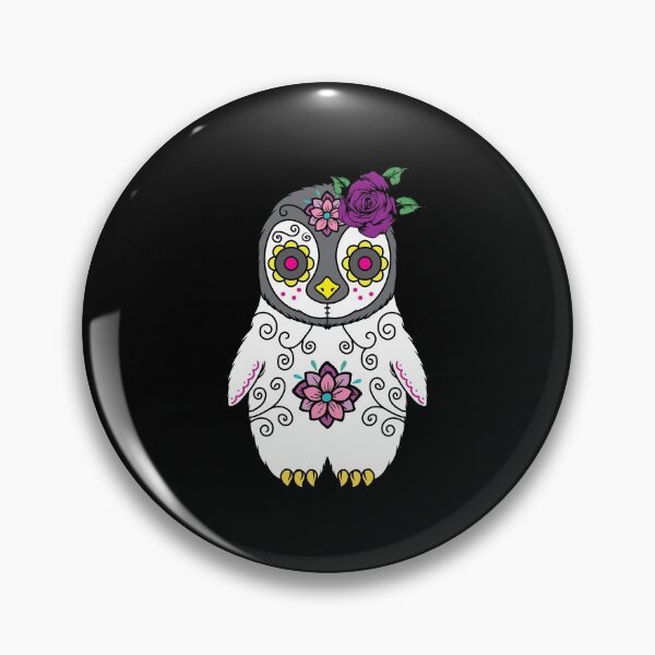 Item preview, Sugar Skull Penguin Day of The Dead Animal Lover Gift designed and sold by haselshirt.