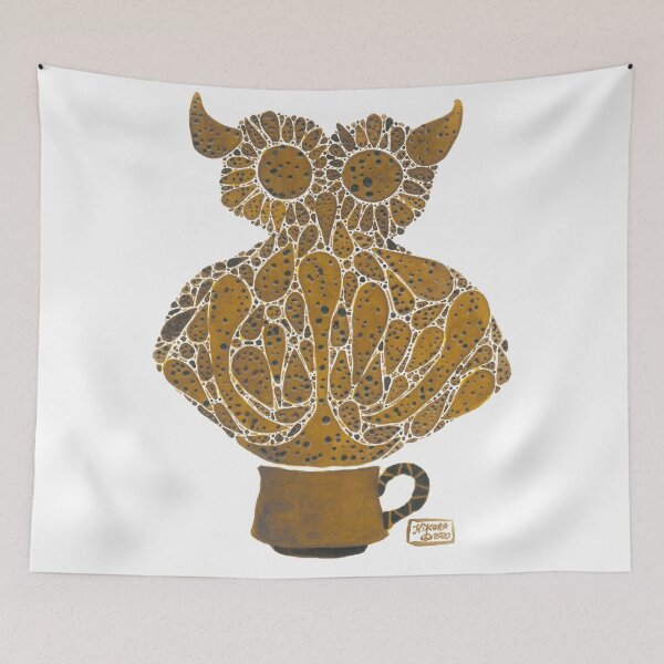 Item preview, Morning Coffee Owl designed and sold by hikkora.