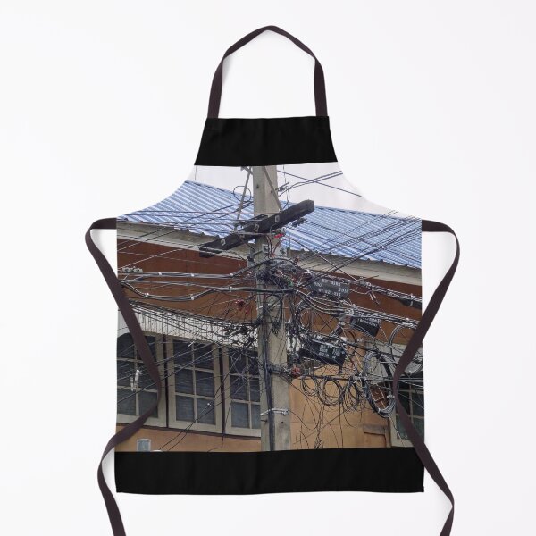 Item preview, Tangled Telephone, Internet and Electrical Wires in Thailand designed and sold by cuisinecat2.