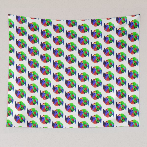 Item preview, Dimorphism - Eclectus Parrots (White) designed and sold by Raptor Goes RAWR! (RadiantGlyph).