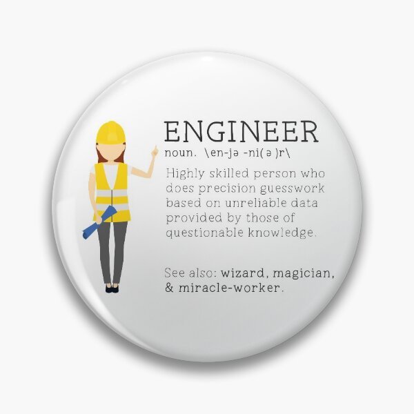 Item preview, Funny Engineer Dictionary Description - Female Lighter Skin Tone designed and sold by LouiseFranksArt.