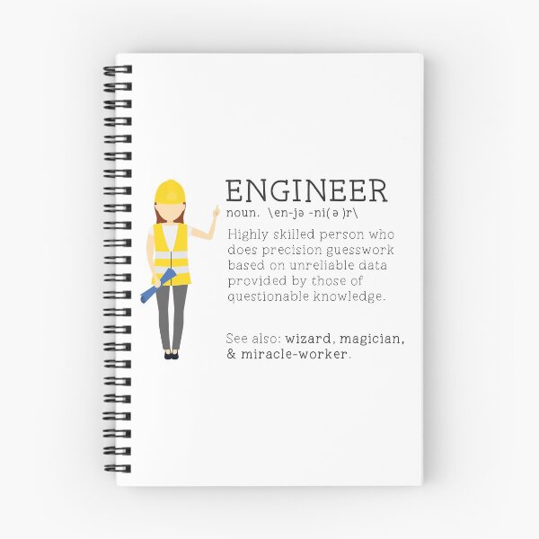 Item preview, Funny Engineer Dictionary Description - Female Lighter Skin Tone designed and sold by LouiseFranksArt.