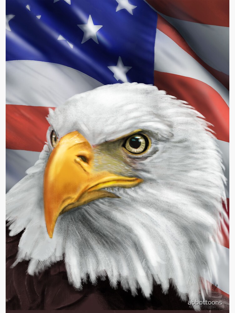 American Eagle American Flag Decal