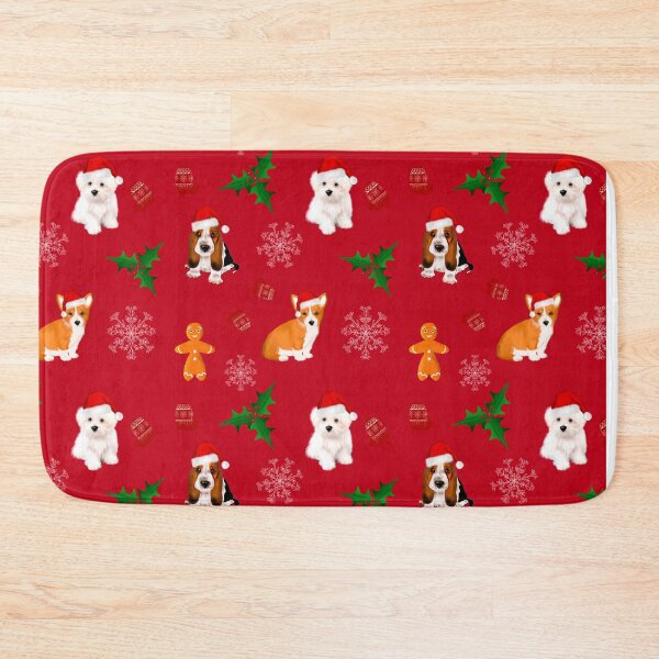Item preview, Christmas,festive puppies pattern  designed and sold by MariaMarinova.