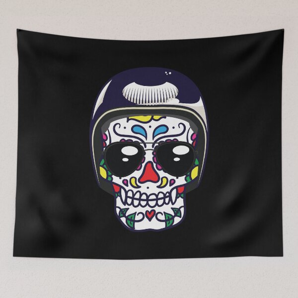 Item preview, Cool Sugar Skull Bikers Day of The Dead Bike Rider Gift designed and sold by haselshirt.