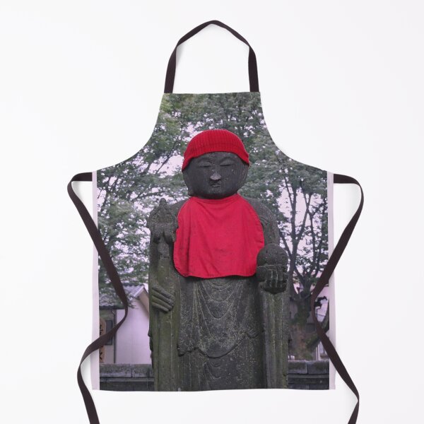 Item preview, Red hat on a Jizo Statue in Japan designed and sold by cuisinecat2.
