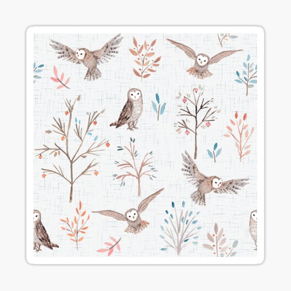 Item preview, magic pastel forest with owls designed and sold by Petit Faon Prints.