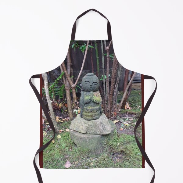 Item preview, Cute Mossy Jizo Statue in a Japanese Garden designed and sold by cuisinecat2.