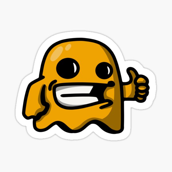 like the yellow ghost Sticker