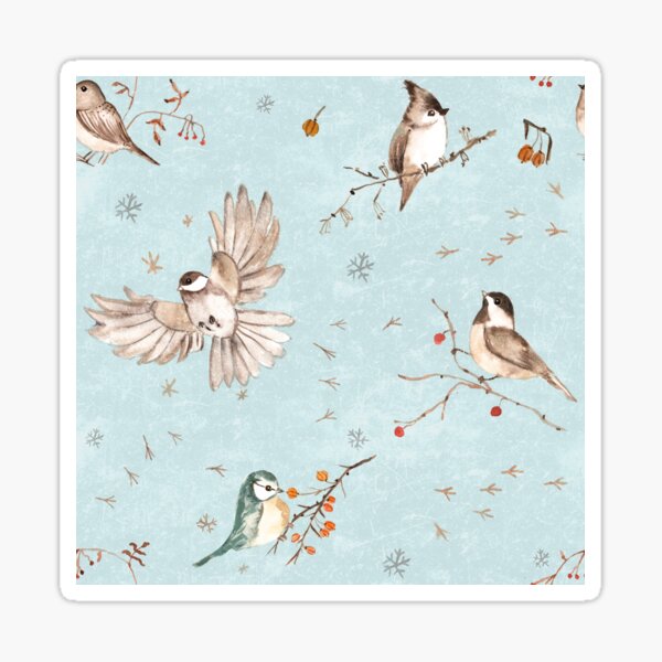 winter birds Sticker