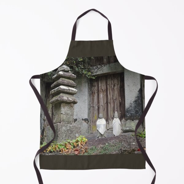 Item preview, White bibs on Jizo statues at a monestary in Japan designed and sold by cuisinecat2.