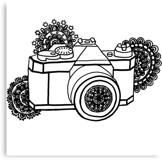 Download "Mandala Camera" Canvas Prints by sammyjodesigns | Redbubble