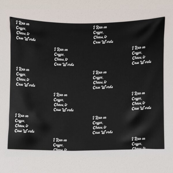 Item preview, I Run Coffee, Chaos & Cuss Words Funny Christmas T Shirt designed and sold by Chic Threads Shop.