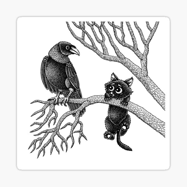 Quoth The Raven Sticker