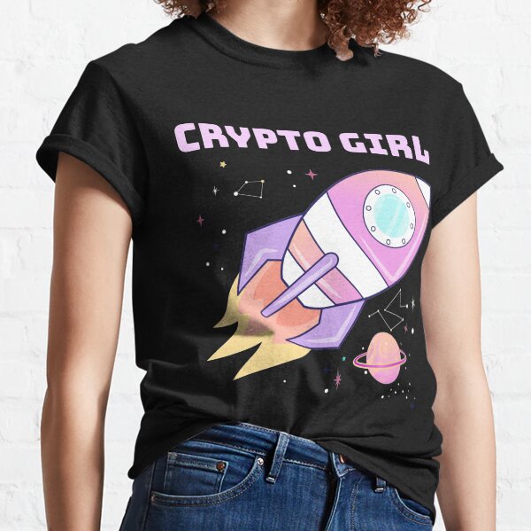 Crypto Girl - Rocket Ship Classic T-Shirt