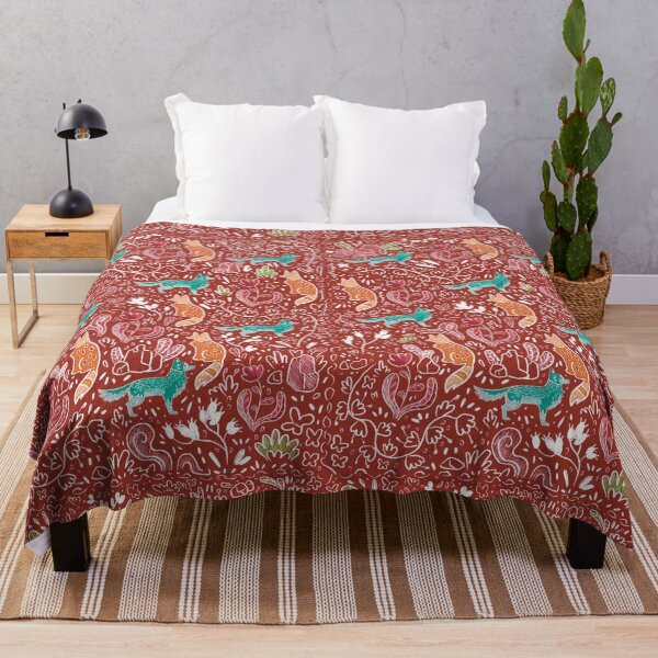 Item preview, Natural wild pattern-wolfs and foxes floreal texture designed and sold by RyukiArtbook.