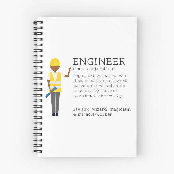 Item preview, Funny Engineer Dictionary Description -Male Darker Skin Tone designed and sold by LouiseFranksArt.