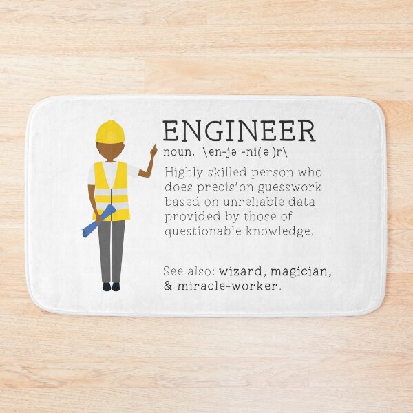 Item preview, Funny Engineer Dictionary Description -Male Darker Skin Tone designed and sold by LouiseFranksArt.