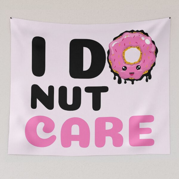 Item preview, I DONUT CARE QUOTE - KAWAII PINK DOUGHNUT PUN designed and sold by gaCh438.