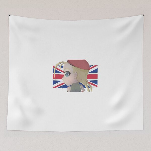 Item preview, Street Fighter Kawaii Chibi Cammy Face & Flag designed and sold by ArtofLuCe.