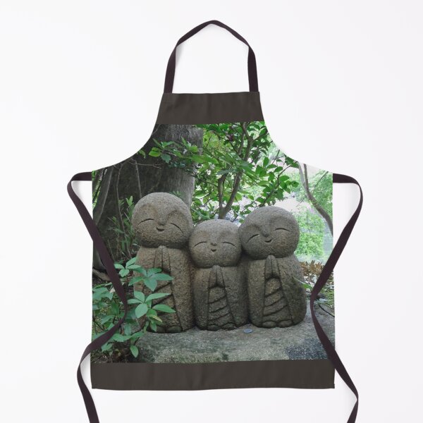 Item preview, One two three Jizo in a garden in Japan designed and sold by cuisinecat2.