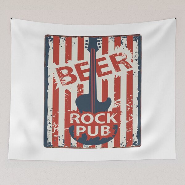 Item preview, Guitar and Beer Rock Pub Design designed and sold by FLUMPYFINGERS.