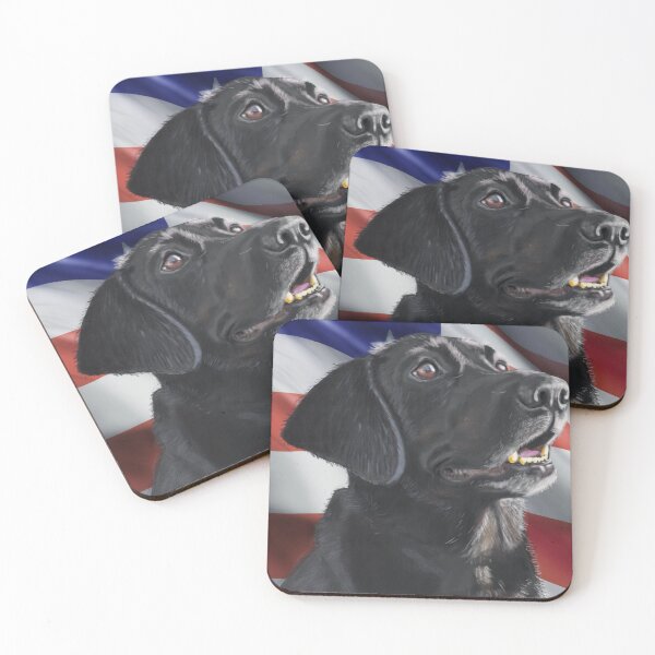 Item preview, Patriotic Black Lab Dog and Pet Digital Painting designed and sold by abbottoons.