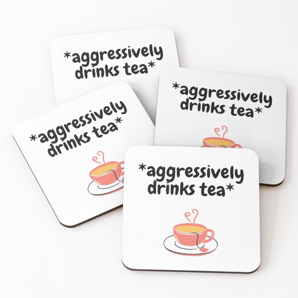 Item preview, Aggressively Drinks Tea  designed and sold by LuckyKermit.