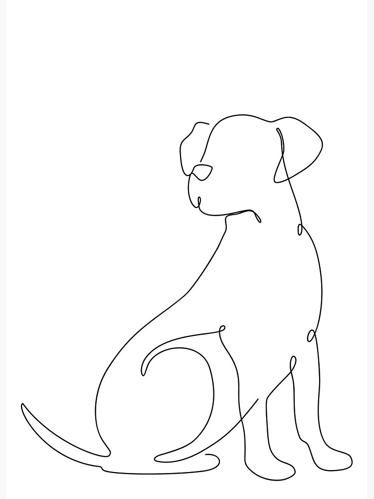 Dog One Line Art