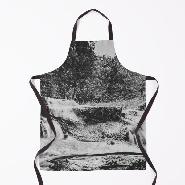 Item preview, Black&White Waterfall in Nicolae Romanescu Park designed and sold by Life-s-A-Hike.