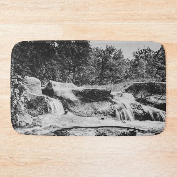 Item preview, Black&White Waterfall in Nicolae Romanescu Park designed and sold by Life-s-A-Hike.