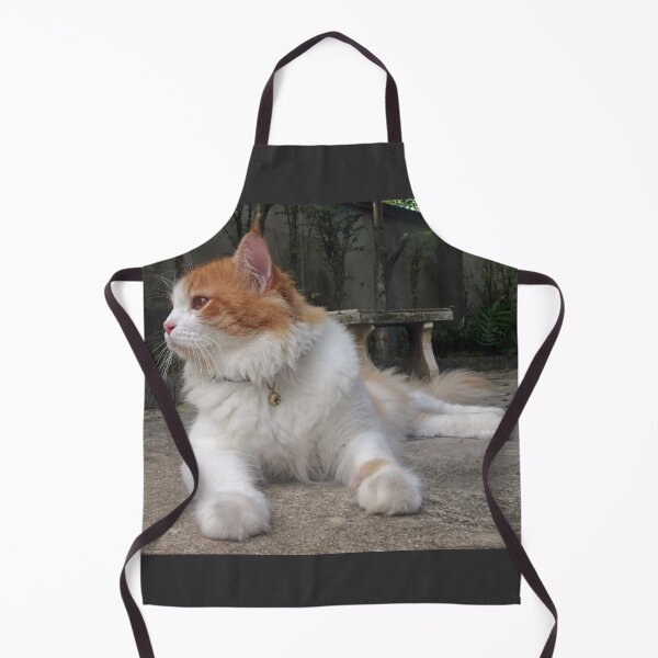 Item preview, Fluffy white and orange cat designed and sold by cuisinecat2.