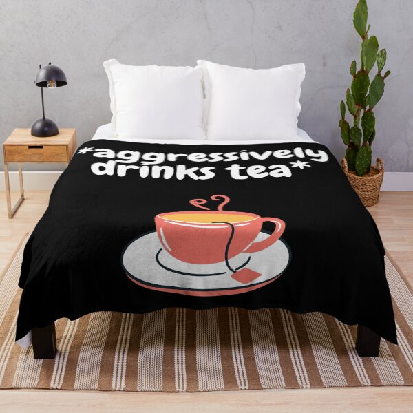Item preview, Aggressively Drinks Tea In Black designed and sold by LuckyKermit.