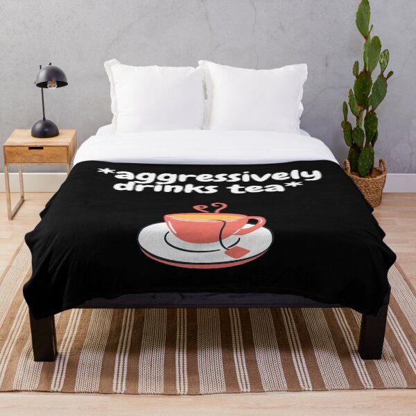 Item preview, Aggressively Drinks Tea In Black designed and sold by LuckyKermit.
