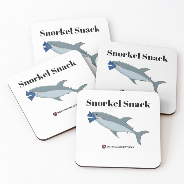 Item preview, Shark Snorkel Snack with Black Font designed and sold by BottomlessDiver.